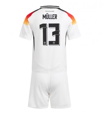 Tyskland Thomas Muller #13 Replika Babytøj Hjemmebanesæt Børn EM 2024 Kortærmet (+ Korte bukser)